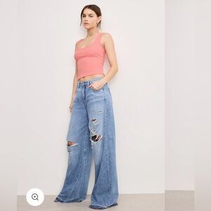 Good American Drawstring wide leg